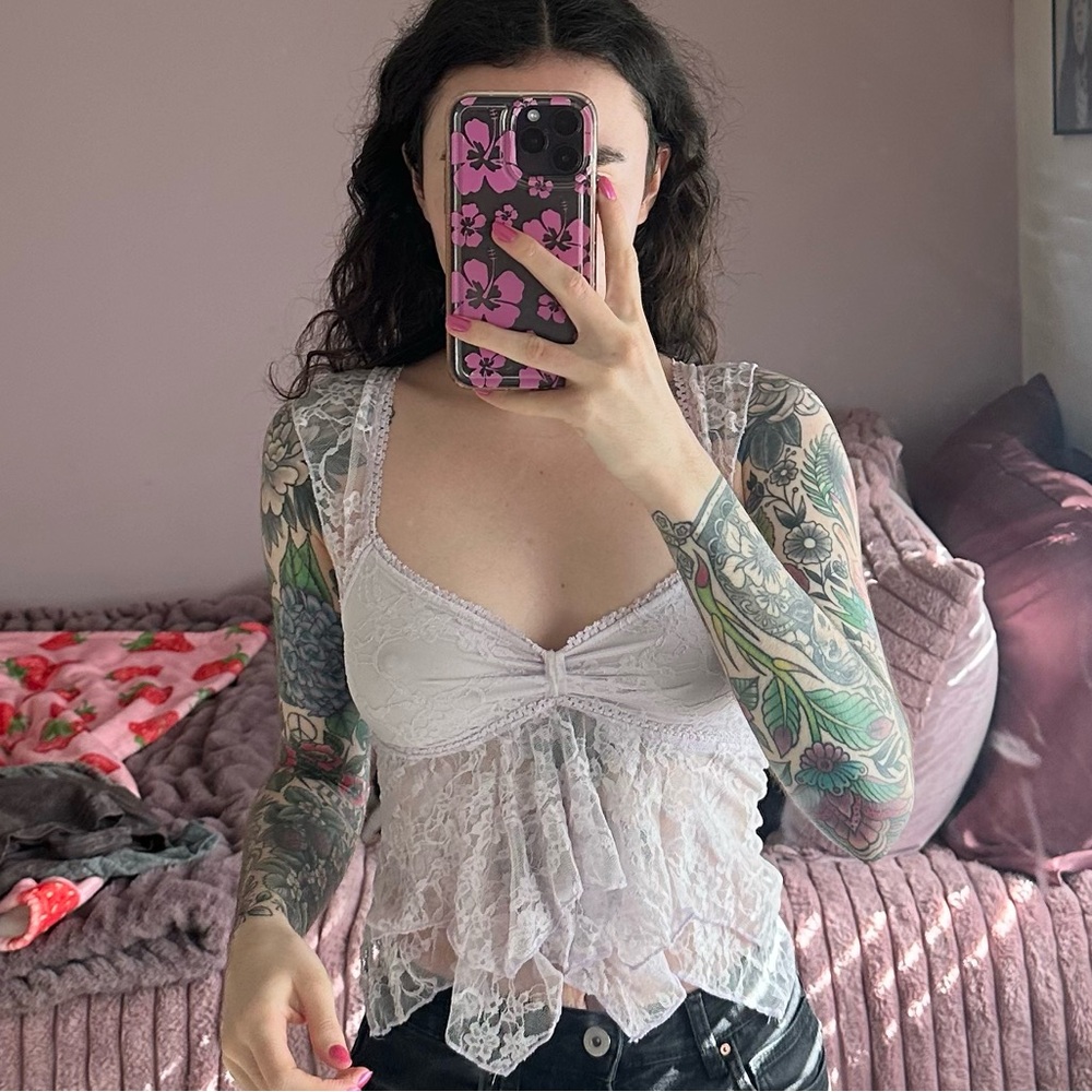 Lavender lace top